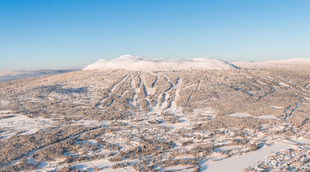 Wintersport op de grens van Noorwegen en Zweden